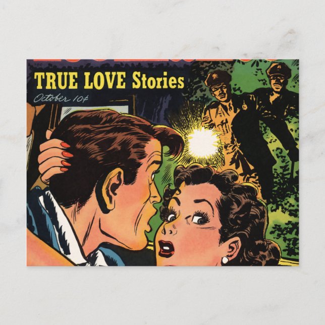 Infångad i en embrace vykort (Framsida)