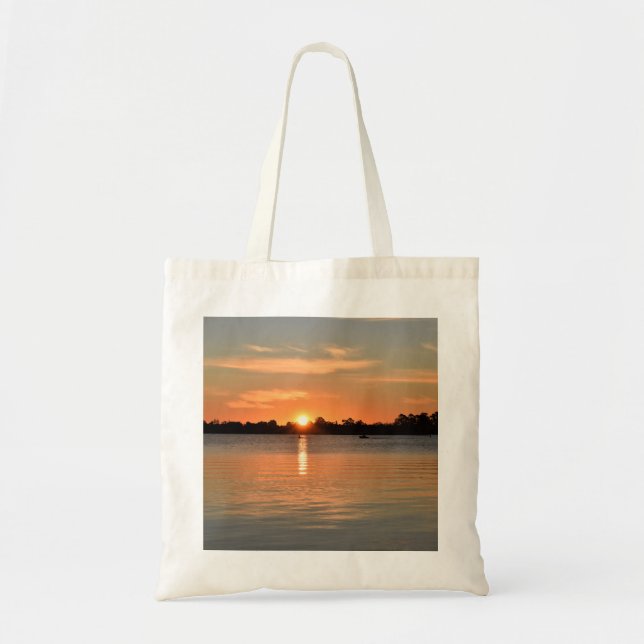 Infångad i Sunset Budget Tote Bag Tygkasse (Framsidan)