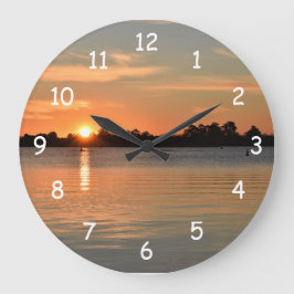Infångad i Sunset Clock Stor Klocka
