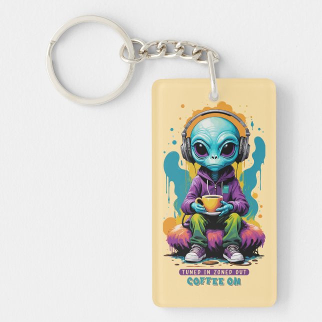 Infångad i utskuren kaffe på | Cute Alien Art (Framsidan)