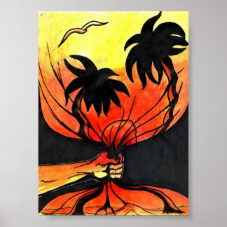 Infångad solnedgång poster