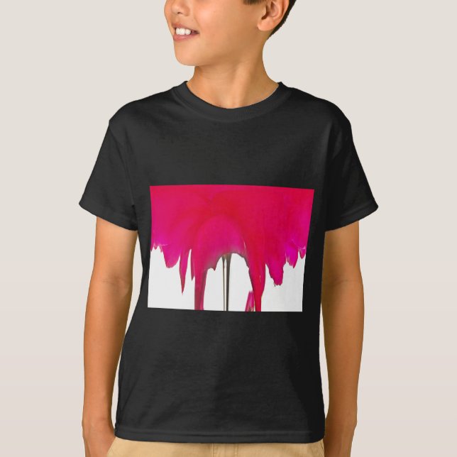 Infångad tid: en Röd ros Petal Elegance T-shirt (Framsida)