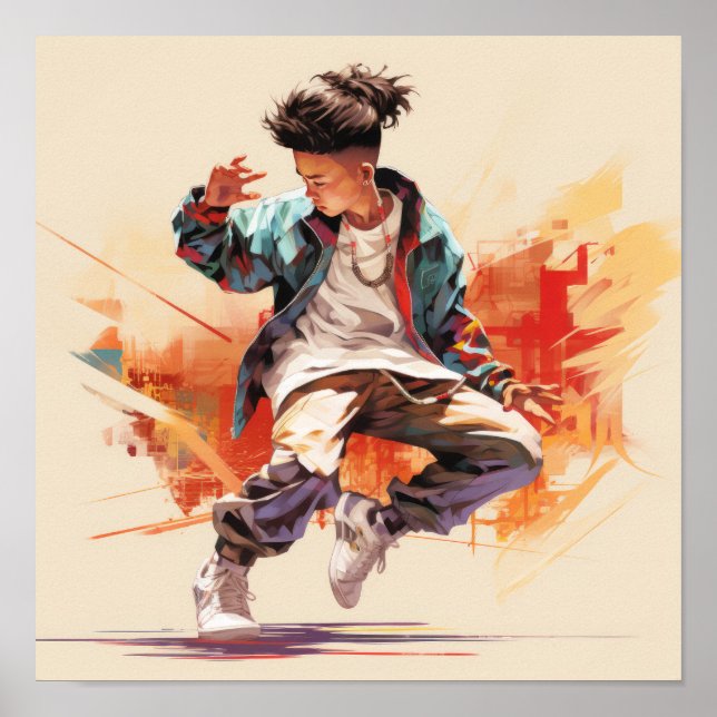 Infångande av kinesisk Hip-Skutt Dance Poster: Utf Poster (Framsidan)