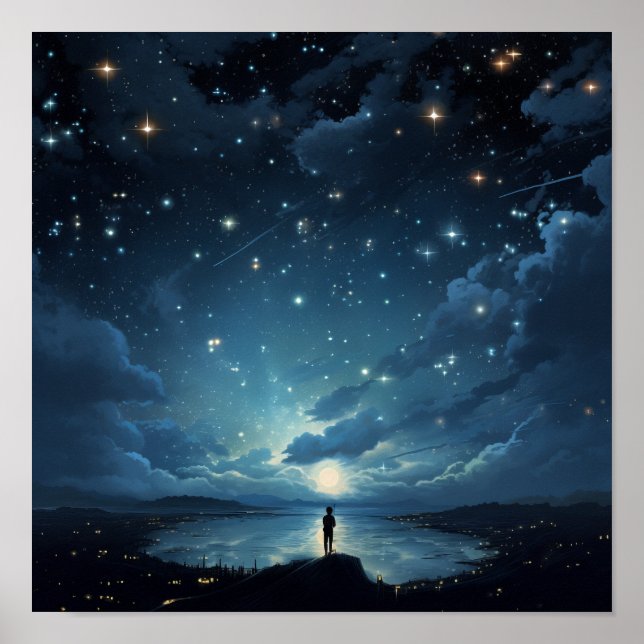 Infångande Starry Night Himlar Poster - Bygga upp (Framsidan)