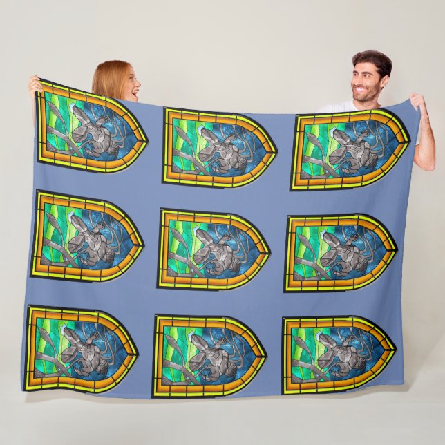 Infångat glas Kraken Fleecefilt (På plats)