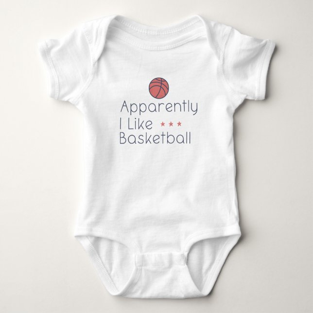 Infant Basketball | Jag gillar Basketball T Shirt (Framsida)