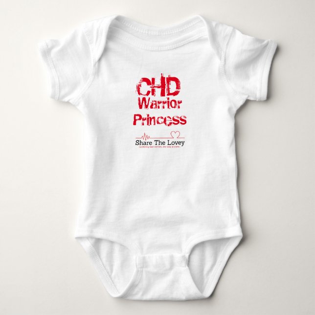 Infant CHD Warrior Princess T-shirt (Framsida)