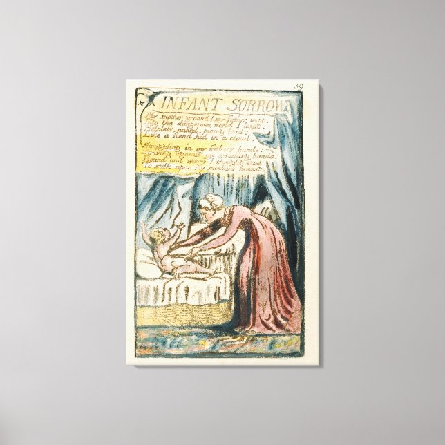 "Infant Sorrow", plate 39 (Bentley 48) from "Sång Canvastryck (Framsida)