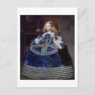 Infanta Margarita Teresa Blue Dress, Velazquez Vykort