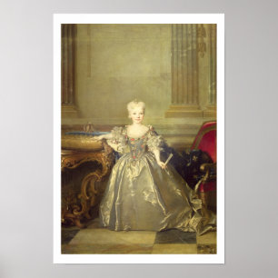 Infanta Maria Ana Victoria de Borbón, 1724 (olja Poster