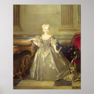 Infanta Maria Ana Victoria de Borbón, 1724 (olja Poster