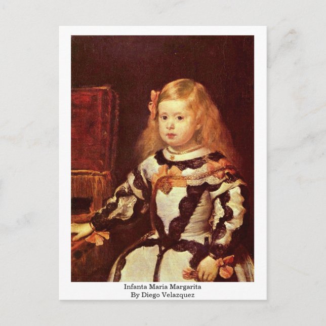 Infanta Maria Margarita av Diego Velazquez Vykort (Framsida)