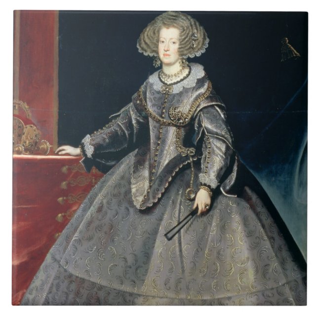 Infanta Maria Theresa (1638-83) c.1646 (olja kan Kakelplatta (Framsidan)