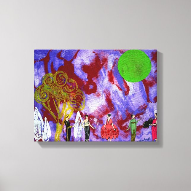 Infantas Moonlight Garden Party av Michael Moffa Canvastryck (Framsida)