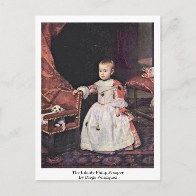 Infante Philip Prosper från Diego Velazquez Vykort (Framsida)