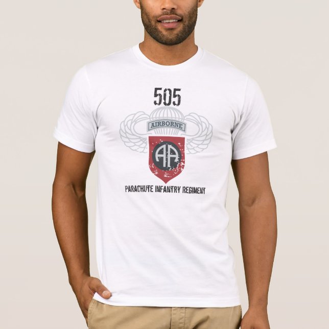 Infanterit för 505 fallskärm Regiment 82nd Tee Shirt (Framsida)