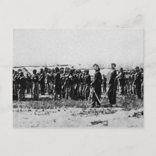 Infantry Civil Krig Färgad Troops Vykort