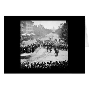 Infantry Parad på Pennsylvania Avenue 1865 Hälsningskort
