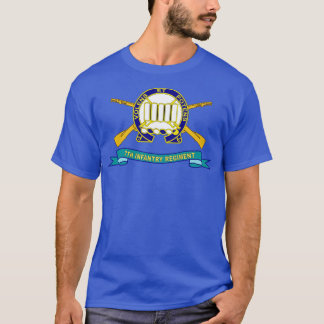 Infantry-regim i 7:e med Br Ribbon X T Shirt
