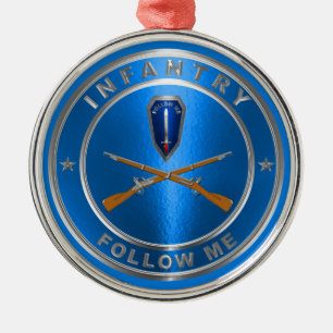 INFANTRY VETERAN jul Julgransprydnad Metall