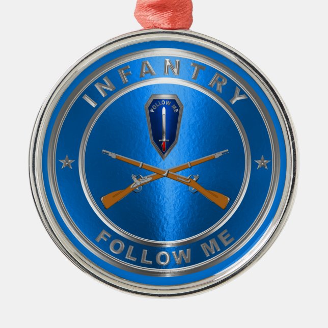 INFANTRY VETERAN jul Julgransprydnad Metall (Framsidan)