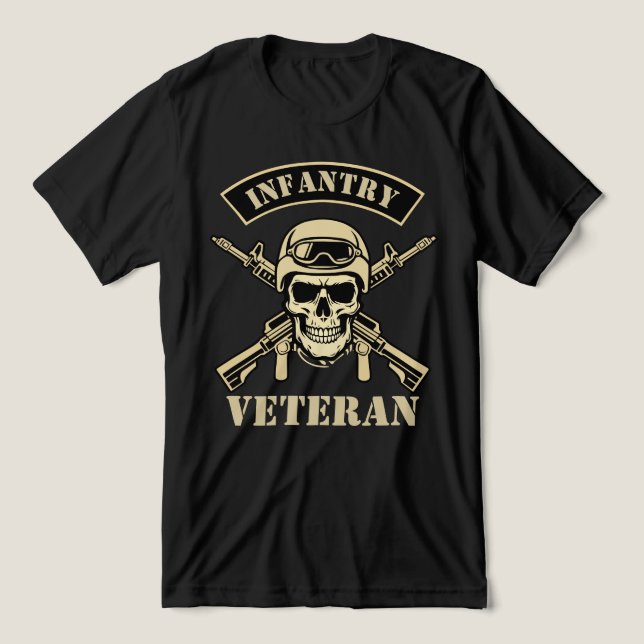 Infantry Veteran T Shirt (Design Framsida)