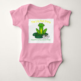Infant's Frog on a Lily Pad Pink Bodysuit T Shirt