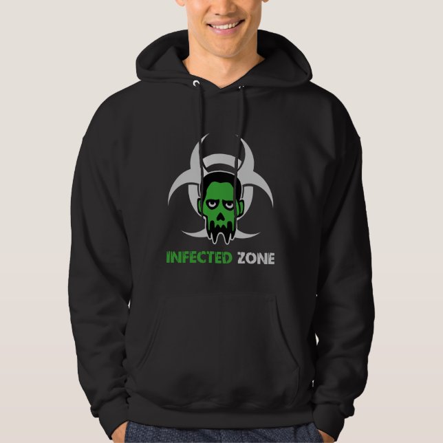 Infected Area Zombie Warning Hoodie (Framsida)