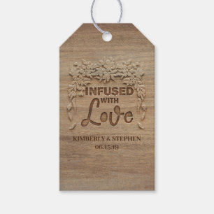 Infekt med Love Rustic Wedding Presentetikett