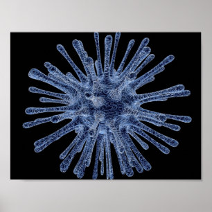 Infekterad cell för virus poster
