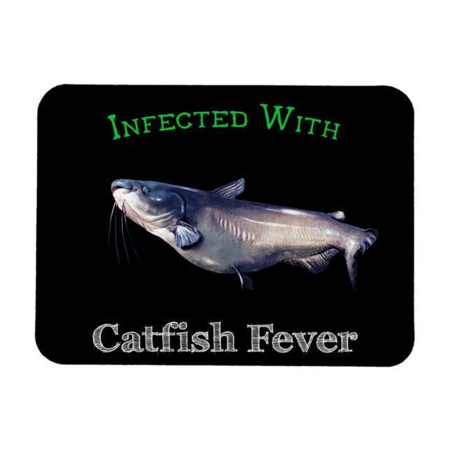 Infekterad med fiskfeber magnet (Horisontell)