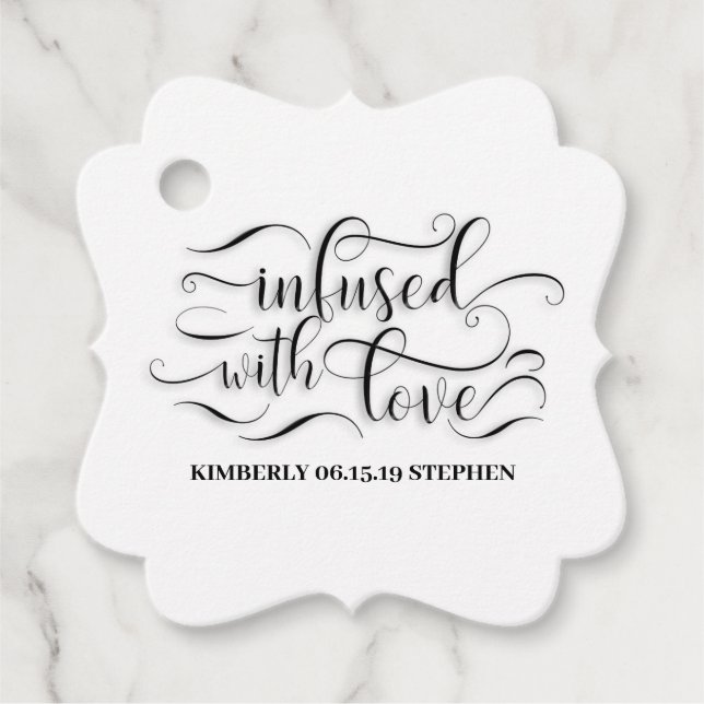 Infekterad med Kärlek Bröllop Gåvor Etiketter (Framsida)