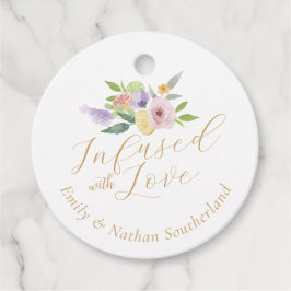Infekterad med Kärlek Citrus & Blommigt Bröllop Mo Gåvor Etiketter