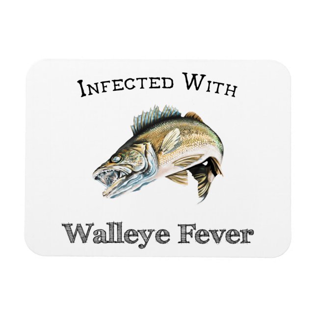 Infekterad med Walleye-feber Magnet (Horisontell)