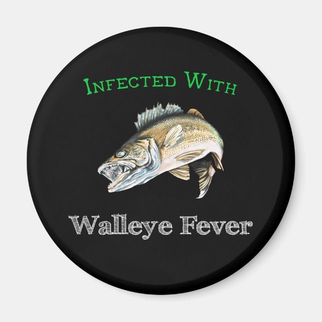 Infekterad med Walleye-feber Magnet (Framsidan)