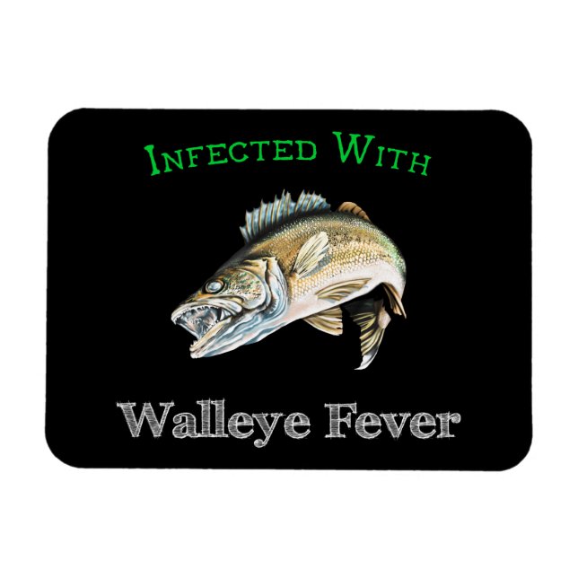 Infekterad med Walleye-feber Magnet (Horisontell)