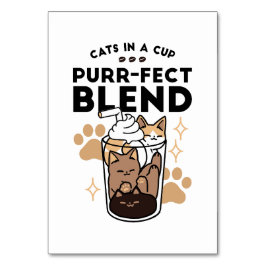 Infektionsblandning: Katt- och kaffekonst för Djur Bordsnummer