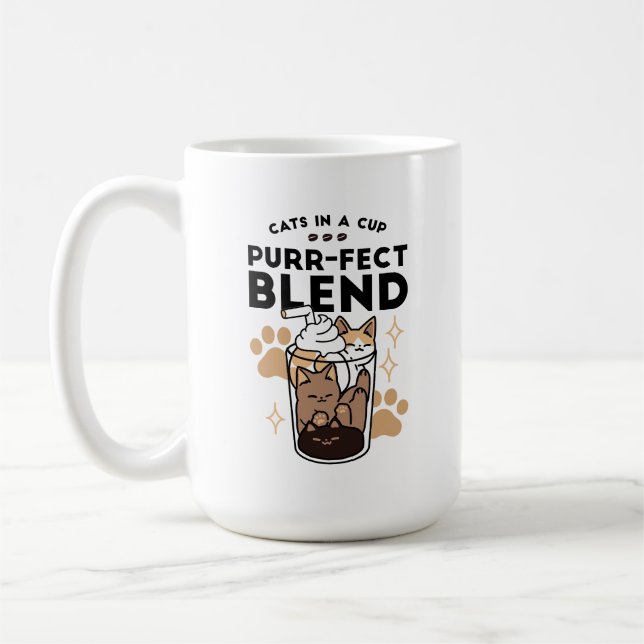 Infektionsblandning: Katt- och kaffekonst för Djur Kaffemugg (Vänster)