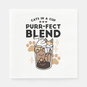 Infektionsblandning: Katt- och kaffekonst för Djur Pappersservett