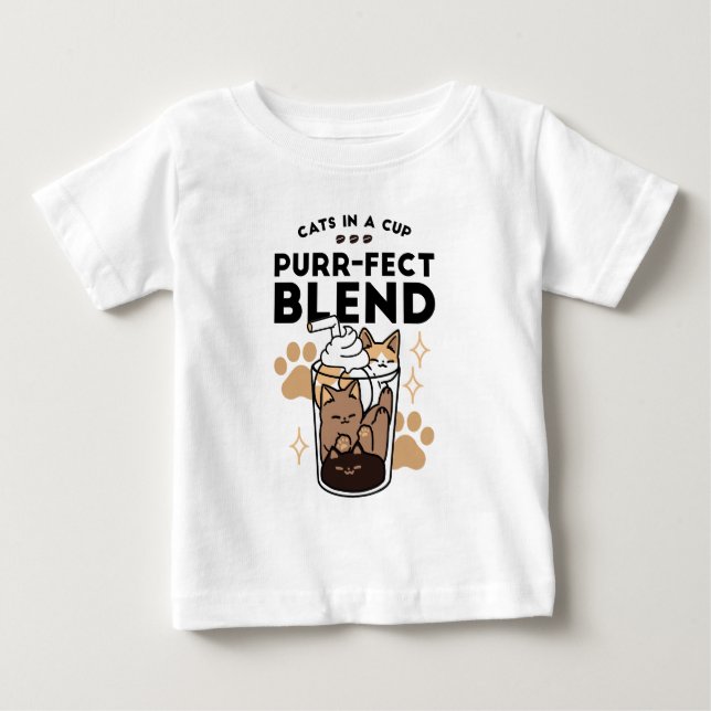 Infektionsblandning: Katt- och kaffekonst för Djur T Shirt (Framsida)