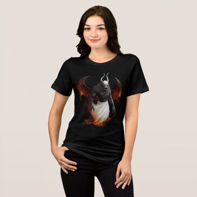 Infernal Demon in White Wrath Robe T Shirt (Framsida Full)