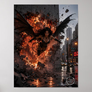 Infernal genombrott Urban Fantasy Affisch