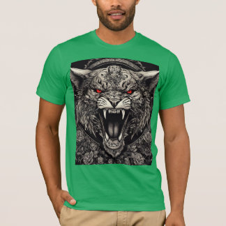Infernal Roar – Gothic Satanic Tiger Skull T-Shirt