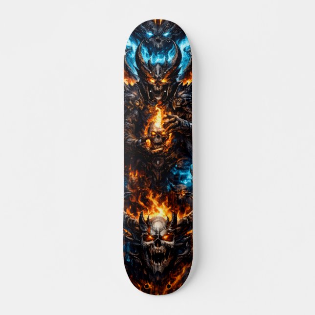 Infernal Skalle Skördeman Skateboarddäck Mini Skateboard Bräda 18,5 Cm (Framsida)