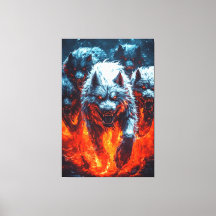 Infernal vargflock Canvastryck