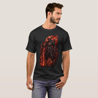 🔥👹 Infernalisk Demonkung – Mörk Fantasy Krigare T Shirt