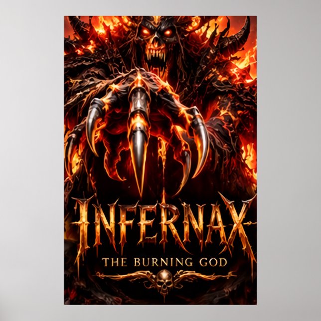 Infernax Brinnande Gud Affisch (Framsidan)