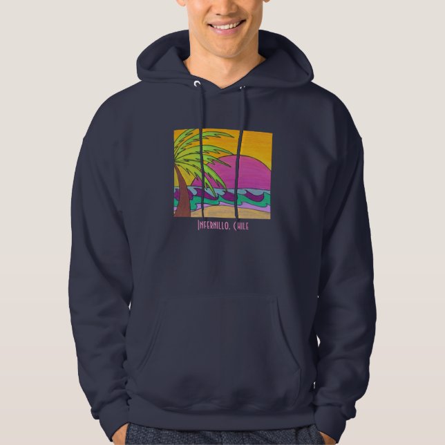 Infernillo Chile tröjaHoodie Tröja Med Luva (Framsida)