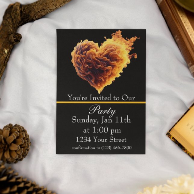 Inferno av kul ultimata eld-fest inbjudan!  inbjudningar (Skapare uppladdad)