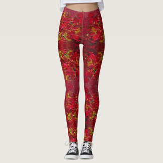 Inferno Ballong Målning Studio Konst Leggings